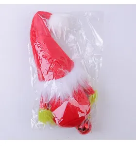 Navidad Grinch Enano Muneca Peluche Juguete Sombrero Rojo Manos Verdes Decoracion