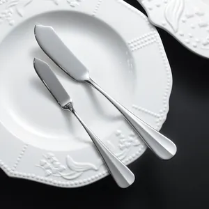 Nordic Stainless Steel Butter Knife Mirror Polished Phoenix Tail Handle Jam Spreader Fish Knife Bread Spreading Cutlery Tableware
