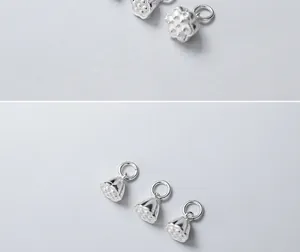 Gedetailleerde close-up van S925 sterling zilveren lotusbol hangers voor DIY sieraden