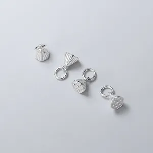 Handgemaakte S925 sterling zilveren lotusbedeltjes voor DIY armband en sieraden maken