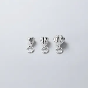 Minimalistische S925 sterling zilveren lotuscapsule bedels voor DIY sieraden