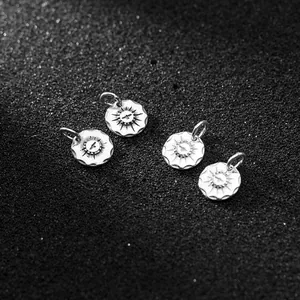 Vintage S925 sterling silver 11mm bird charm pendants for DIY handmade jewelry.