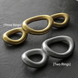 Matte 304 stainless steel chopstick rests in two and three ring organic curved shapes