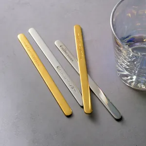 Mélangeurs à café créatifs en acier inoxydable en forme de bâtonnet de glace or et argent