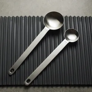 304 Stainless Steel Coffee Measuring Spoon Long Handle Measuring Scoop With Scale For Coffee Beans Milk Powder Tea Baking Tool