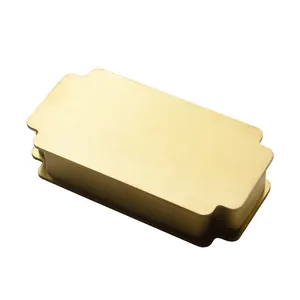 Caja de lujo para palillos de acero inoxidable dorado con tapa a prueba de polvo
