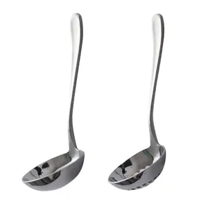 Premium Set aus kleinem Suppenschöpfer und Schaumlöffel aus 304 Edelstahl für Hotpot