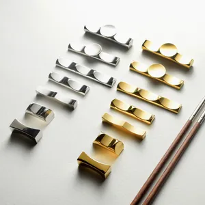 New Chinese 304 Stainless Steel Chopstick Holder Spoon Rest Tableware Holder for Restaurant Hotel Gold Silver Mirror Polished Modern Minimalist Dinnerware Accessory