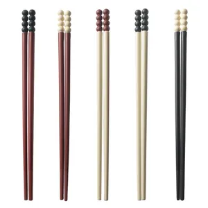 Creative sugar bean non-slip chopsticks set with colorful ball tips for home dining