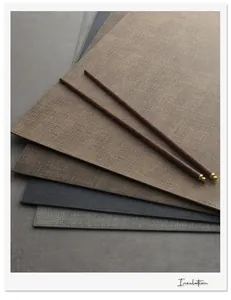 Detailed texture of heat-resistant PU leather placemats in Nordic style