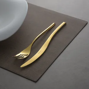 Elegant Nordic style brown PU leather placemat featuring a high-quality textured finish