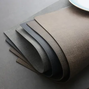 Nordic style PU leather heat-resistant placemats featuring elegant multi-color textures.