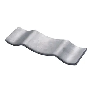 Japanese style stainless steel wavy chopstick and spoon rest with matte silver finish