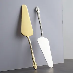 304 Edelstahl Königlicher Vintage Relief Griff Kuchenschaufel Geprägt Gebäck Pizza Cutter Brot Messer Backen Küche Werkzeug