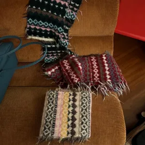 Gezellige alpaca wollen sjaals met Fair Isle patroon in meerdere kleuren voor de winter