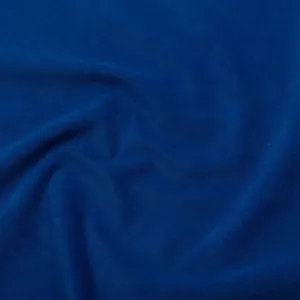 Premium donkerblauwe fluwelen pluche stof textuur met een zachte lamswol afwerking