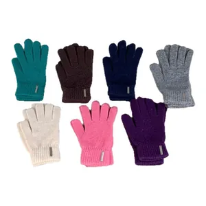 Gemütliche Strickhandschuhe aus Wollmischung für Damen in verschiedenen Unifarben
