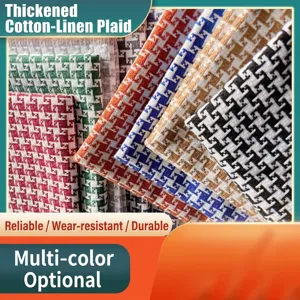 Premium πολύχρωμο ύφασμα σενίλ houndstooth για μαξιλάρια καναπέ και διακόσμηση σπιτιού