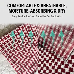 Κόκκινο και λευκό ύφασμα σενίλ με σχέδιο houndstooth για ταπετσαρίες καναπέδων