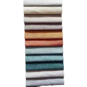 Muestras de tela de chenilla granulada gruesa multicolor para sofás y tapicería DIY