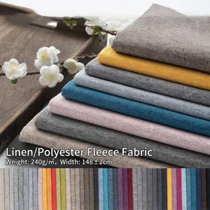 Einfarbig Gebürsteter Polyesterstoff Leinenoptik Sofa Polstermaterial Für Sitzbezug Kissen Tasche Home Decor Nähstoff