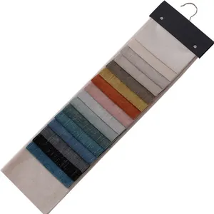 Muestras de tela de chenilla gruesa de alta gama en varios colores para sofás y cojines