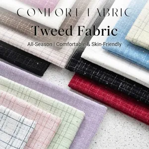 Tessuti tweed stile Chanel in vari colori per progetti di abbigliamento fai-da-te