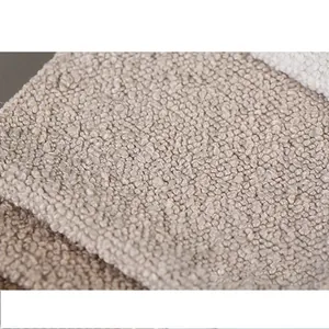 Thickened boucle yarn sofa fabric, textured lambswool upholstery material for Nordic cushions.