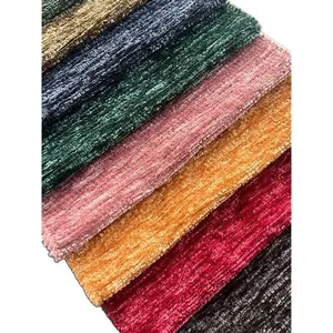 Thickened snowflake velvet chenille fabric samples in various colors for upholstery