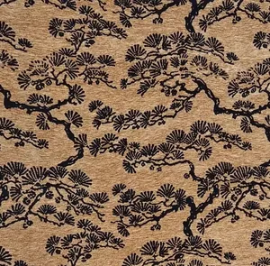 Nuovo stile cinese motivo pino retro tessuto ciniglia jacquard per cuscino divano
