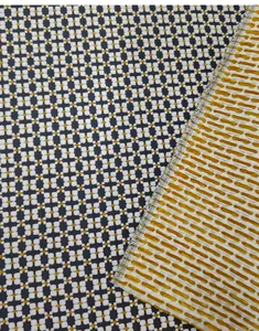 Retro geometric jacquard fabric for upholstery cushions and DIY crafts projects