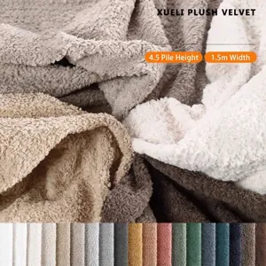 Tela de Tapicería de Terciopelo de Felpa Xueli para Fundas de Sofá Sillas Mantel Decoración del Hogar DIY Tela Flocada Gruesa Resistente al Desgaste por Metro