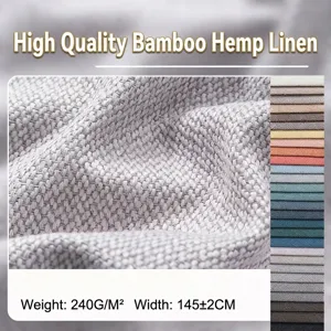Hochwertiger Dicker Polyester Polsterstoff Leinenstruktur Einfarbiger Stoff Für Sofa Kissenbezug Erkerfenstermatte Heimdekor