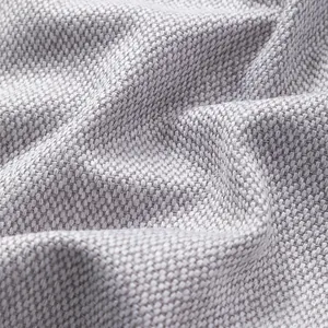 Makro-Detail von dickem, grobem Leinenstoff in Hellviolett für Polstermöbel