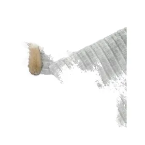 Premium grijze geribbelde chenille bankstof met getextureerde verticale strepen voor meubels