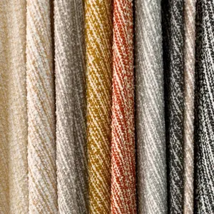 Tissu bouclé épais haut de gamme pour canapés et coussins en couleurs assorties