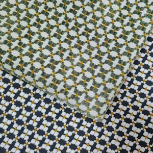 Vintage green and black geometric jacquard fabric textile for sofa covers and cushions DIY