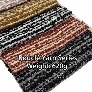 Tissu en fil bouclé 3D stéréoscopique multicolore haut de gamme pour tissus d'ameublement