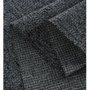 Hoogwaardige dikke donkergrijze chenille bekledingsstof met getextureerd weefsel voor bankhoezen