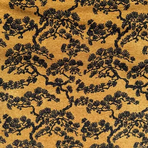 Tessuto jacquard ciniglia con motivo di pino retrò cinese per imbottitura cuscini divano.