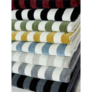 Spesso Tessuto di Ciniglia a Righe Tinto a Nodo Materiale a Maglia Jacquard per Copridivano Cuscino Fai da Te Artigianato Cucito Casa Tessuto Decorativo