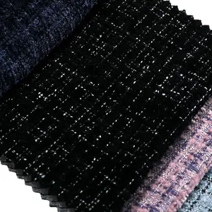 Premium getextureerde bouclé chenille tweed stofstalen voor elegante kleding en kussens