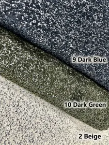 Makro-Detail von hochwertigem, doppelseitigem Chenille-Gewebe in mehreren Farben