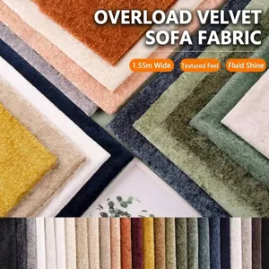 Tessuto per Tappezzeria Premium Overload Velvet Con Texture a Fiocco di Neve Tinto in Pezza Materiale Poliestere Spesso Morbido per Copridivani Cuscini Sedie Decorazioni Casa Fai da Te