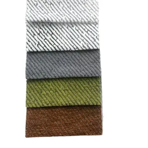Chenille tweed fabric swatches with large diagonal twill for sofa and upholstery