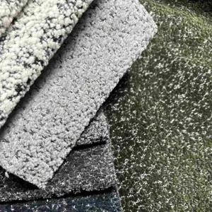 Hochwertige doppelseitige Chenille-Bouclé-Stoffproben in mehreren Farben