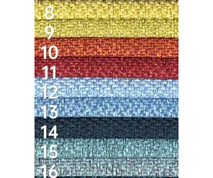 Primer plano de muestras de lino grueso con diversas texturas tejidas y colores