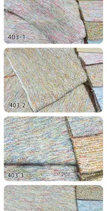 Vue macro de divers échantillons de tweed colorés pour l'ameublement et la mode haut de gamme
