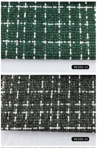Close-up detail of coarse linen imitation fabric texture, ideal for bags and sofa cushions.