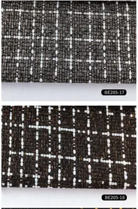 Coarse linen fabric woven plaid material for bags cushions sofa covers stylish textile.